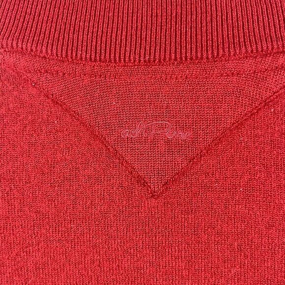 Adidas AdiPure 1/4 Zip Wool Blend Sweater Men's XL Red Golf Preppy Outdoors FLAW - Picture 7 of 12